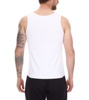 STONES Herren Tank Top modernes Muskel-Shirt aus Baumwolle Rundhals-Top Unterhemd Weiß
