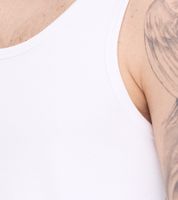 STONES Herren Tank Top modernes Muskel-Shirt aus Baumwolle Rundhals-Top Unterhemd Weiß