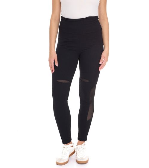 ROCKUPY Damen Sport-Leggings modische Fitness-Hose Workout-Hose 381158 Schwarz