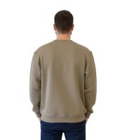 Pull oversize homme STONES, pull moderne en coton à col rond, sweat-shirt 400 g/m² avec broderie logo, beige ou marron clair Pull oversize homme STONES, pull moderne en coton à col rond, sweat-shirt 400 g/m² avec broderie logo, beige ou marron clair