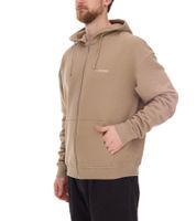 Veste oversize homme STONES, veste moderne en coton 400 g/m² avec capuche et logo brodé, marron clair