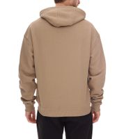Veste oversize homme STONES, veste moderne en coton 400 g/m² avec capuche et logo brodé, marron clair