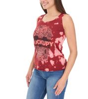 Camiseta de tirantes ROCKUPY para mujer con estampado de calavera de algodón, camisa de verano 317051, roja