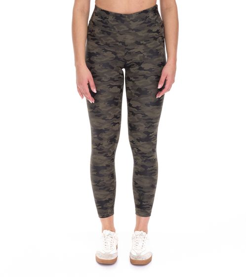 ROCKUPY Damen Leggings modische Fitness-Hose im Camouflage-Look Workout-Hose 393230 Grün/Schwarz