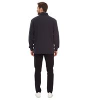 Pull homme STONES oversize demi-zip pull moderne demi-zip en coton 400 g/m² avec col montant avec broderie logo gris foncé