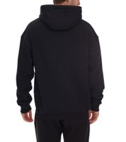 Veste sweat homme STONES, veste à capuche moderne avec logo brodé, veste en coton 400 g/m² avec fermeture éclair, coupe oversize, noir