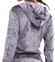 Cardigan en velours brillant pour femme ROCKUPY, veste sweat à capuche, RPW20_040201, gris
