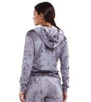 Cardigan en velours brillant pour femme ROCKUPY, veste sweat à capuche, RPW20_040201, gris