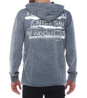 ROCKUPY Herren Hoodie Baumwoll-Pullover mit Kapuze Alltags-Pulli 393630 Grau