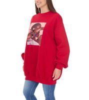 ROCKUPY Women's Mini Dress, Sweater Dress with Large Rhinestones, Pullover Style RPW20-040303 Red ROCKUPY Women's Mini Dress, Sweater Dress with Large Rhinestones, Pullover Style RPW20-040303 Red