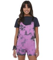 Combinaison ROCKUPY Combinaison moulante une pièce pour femme avec look batik taille courte rose/noir