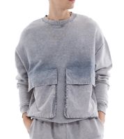 ROCKUPY Men's Sweatshirt, Cotton Pullover with Pockets, Crew Neck, MMS-400001 511 Gray ROCKUPY Men's Sweatshirt, Cotton Pullover with Pockets, Crew Neck, MMS-400001 511 Gray