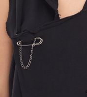 ROCKUPY Women's Modern Cotton Vest with Holes, Hooded Jacket, 344889 Black