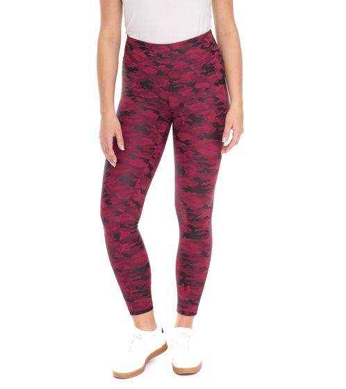ROCKUPY Women's Leggings, Fashionable Fitness Pants with a Camouflage Look, Workout Pants 393230 Purple/Black