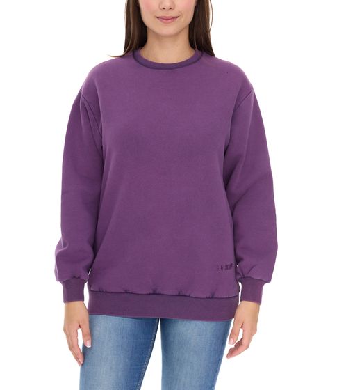 ROCKUPY Damen Sweatshirt Baumwoll-Shirt Winter-Sweater mit Logo-Stickerei RPW20_040304 406 Lila