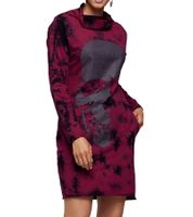ROCKUPY Women's Sweatshirt Dress with Skull Print, Pullover Dress, Long-Sleeved Dress W-393822 Bordeaux/Black ROCKUPY Women's Sweatshirt Dress with Skull Print, Pullover Dress, Long-Sleeved Dress W-393822 Bordeaux/Black