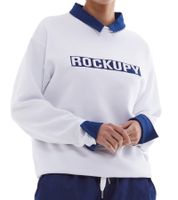 ROCKUPY Damen Sweatshirt Baumwoll-Shirt Winter-Sweater mit Logo-Stickerei RPW20_040302 001 Weiß ROCKUPY Damen Sweatshirt Baumwoll-Shirt Winter-Sweater mit Logo-Stickerei RPW20_040302 001 Weiß