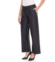 ROCKUPY Women's Faux Leather Palazzo Pants, Simple Marlene Style, Casual Pants PRW20-040703 802 Black ROCKUPY Women's Faux Leather Palazzo Pants, Simple Marlene Style, Casual Pants PRW20-040703 802 Black