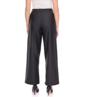 ROCKUPY Women's Faux Leather Palazzo Pants, Simple Marlene Style, Casual Pants PRW20-040703 802 Black ROCKUPY Women's Faux Leather Palazzo Pants, Simple Marlene Style, Casual Pants PRW20-040703 802 Black