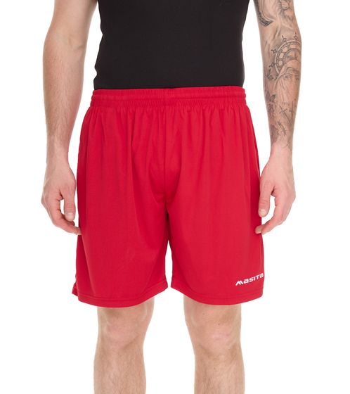 Masita Rio Men's Training Shorts with Clima Tech Technology, Sports Pants with Inner Briefs, 2401S-5000 Red