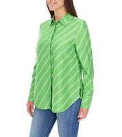 Aniston CASUAL FM Women's Blouse, Striped Summer Blouse, Everyday Blouse, 11026408 Green