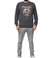 RE:COVERED X Jurassic Park Pull ras du cou pour homme avec imprimé vintage T-Rex 1993 ou Raptors on Tour 1993 Sweat-shirt à manches longues MMUNV1960 Gris foncé