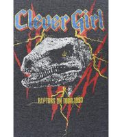 RE:COVERED X Jurassic Park Pull ras du cou pour homme avec imprimé vintage T-Rex 1993 ou Raptors on Tour 1993 Sweat-shirt à manches longues MMUNV1960 Gris foncé