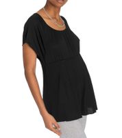 Nine 9 Months Women's Plain Maternity T-Shirt Maternity Wear 540202 Black