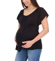 neun 9 Monate Damen schlichtes Schwangerschafts-T-Shirt Umstands-Mode 540202 Schwarz neun 9 Monate Damen schlichtes Schwangerschafts-T-Shirt Umstands-Mode 540202 Schwarz