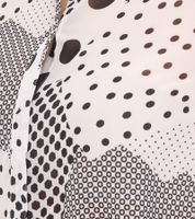  Aniston CASUAL FM Damen Bluse stylische gemusterte Sommer-Bluse mit Kent-Kragen Langarm-Shirt 36993707 Weiß/Schwarz