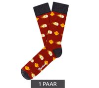 1 paio di calzini lunghi in cotone Moustard Comet con fantasia di comete e pianeti 17S-COMET Rosso/Grigio/Multicolore 1 paio di calzini lunghi in cotone Moustard Comet con fantasia di comete e pianeti 17S-COMET Rosso/Grigio/Multicolore