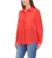 Camicetta estiva da donna Aniston, elegante camicetta in chiffon a maniche lunghe, 14124228 Rosso
