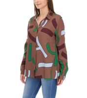 Chemisier femme Aniston CASUAL, chemisier élégant avec col Kent, chemisier d'été 90141018 Marron