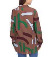 Chemisier femme Aniston CASUAL, chemisier élégant avec col Kent, chemisier d'été 90141018 Marron