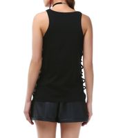 ROCKUPY Women's Tank Top with Skull Print or Women's Skull Print Cotton Summer Shirt Black/White