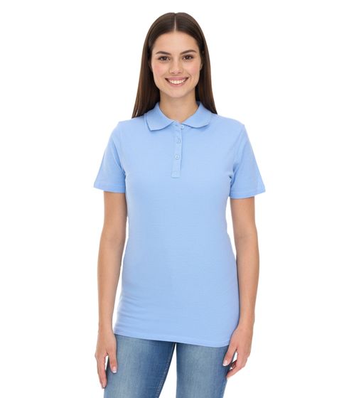 ELEVATE Helios Women's Polo Shirt, Cotton Pique Knit, 180 g/m², 3810740 Light Blue