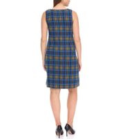 Aniston CASUAL Damen Kleid kariertes Sommer-Kleid ärmellos 13189530 Blau/Gelb