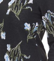 Robe d'été Aniston CASUAL en tricot pour femme, imprimé floral, manches 3/4, 62941323, noir