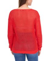 Maglione da donna Aniston CASUAL lavorato a maglia con motivo traforato, maglione alla moda per tutti i giorni 54941968 Rosso