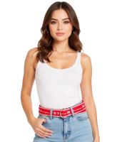 Cintura Champion da uomo e da donna con logo del marchio, cintura per tutti i giorni, 150 cm, CH3004BFFN1-105, nero/bianco