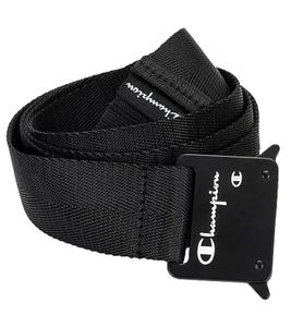 Champion Belt for Men and Women, Woven Belt with Brand Logo Print, Everyday Belt with Metal Buckle, 122 cm, Black CM3-0378-001 Champion Belt for Men and Women, Woven Belt with Brand Logo Print, Everyday Belt with Metal Buckle, 122 cm, Black CM3-0378-001