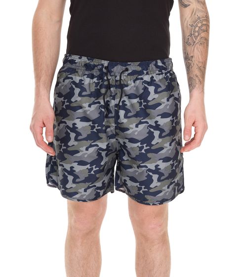 Pierre Cardin Herren Camouflage Schwimm-Hose Badehose Schwimm-Shorts LA203937 Blau/Khaki-Grün
