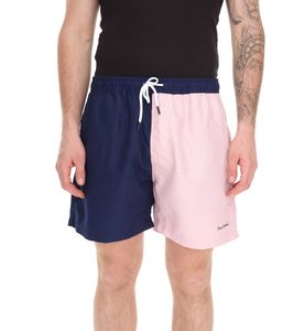 Pantaloncini da bagno da uomo Pierre Cardin, eleganti pantaloncini da bagno LA205027 blu navy/rosa Pantaloncini da bagno da uomo Pierre Cardin, eleganti pantaloncini da bagno LA205027 blu navy/rosa