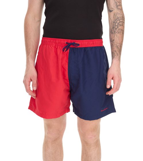 Pierre Cardin Herren Schwimm-Hose Badehose modische Schwimm-Shorts LA205027 Rot/Navy