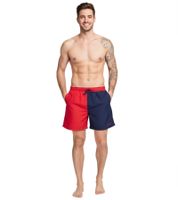 Pierre Cardin Herren Schwimm-Hose Badehose modische Schwimm-Shorts LA205027 Rot/Navy