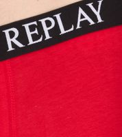 Confezione da 3 boxer da uomo REPLAY retrò in cotone I101102-002 N176 Nero/Grigio/Rosso