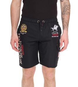 GEOGRAPHICAL NORWAY Pantaloncini da bagno da uomo Quoyal con stampa e accenti colorati, eleganti pantaloncini da bagno 001 Nero GEOGRAPHICAL NORWAY Pantaloncini da bagno da uomo Quoyal con stampa e accenti colorati, eleganti pantaloncini da bagno 001 Nero