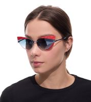 occhiali da sole adidas da donna con lenti blu e aste rosse protezione UVA e UVB occhiali da tempo libero EW3517 Rosso