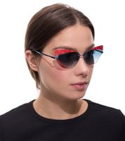 occhiali da sole adidas da donna con lenti blu e aste rosse protezione UVA e UVB occhiali da tempo libero EW3517 Rosso