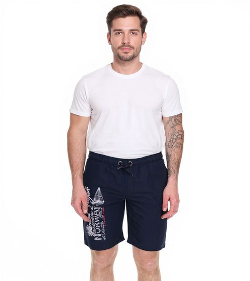 GEOGRAPHICAL NORWAY Quara Herren Badehose Schwimm-Hose mit Logo-Print Bade-Shorts mit Taschen Schwimm-Shorts 001 Navy GEOGRAPHICAL NORWAY Quara Herren Badehose Schwimm-Hose mit Logo-Print Bade-Shorts mit Taschen Schwimm-Shorts 001 Navy